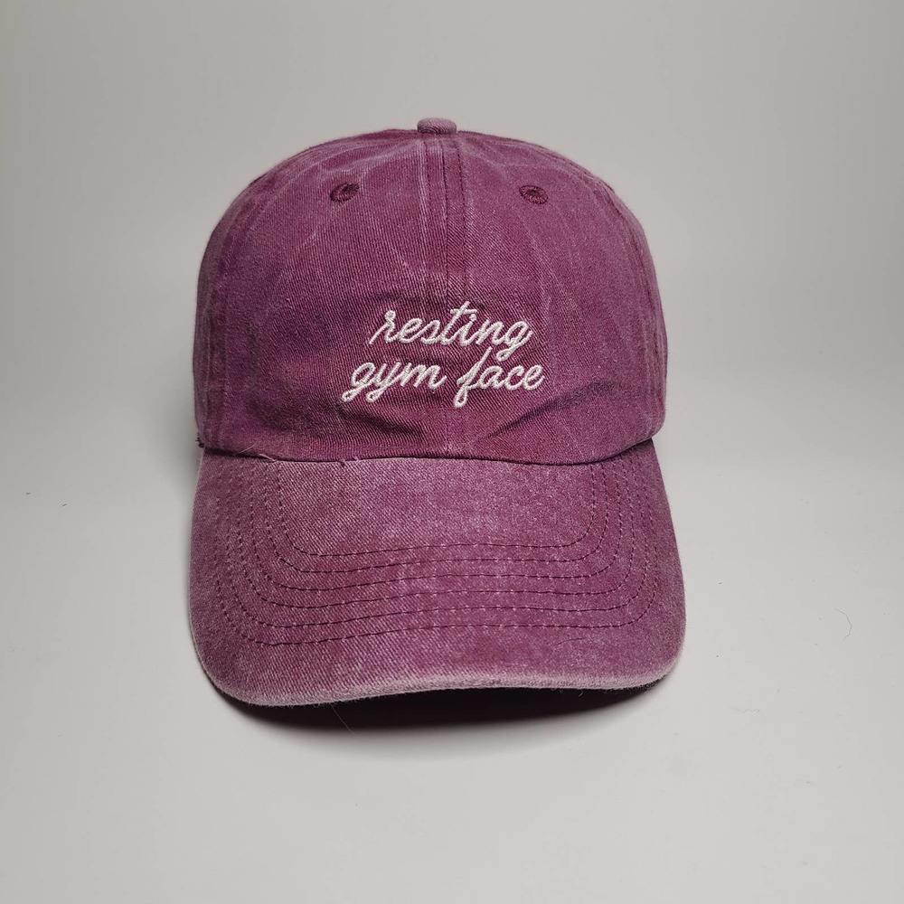 Unbranded "Resting Gym Face" Hook/Loopback Cap, Size Adjustable